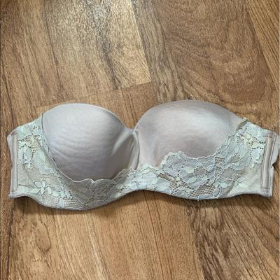Victoria's Secret Intimates & Sleepwear | Beige Strapless Victoria’s Secret Bra 32c | Color: Gray | Size: 32c