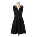 CATHERINE Catherine Malandrino Casual Dress - Party: Black Solid Dresses - Used - Size 2