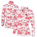 Women's Red Wisconsin Badgers Digital Camo Performance Quarter-Zip Pullover Jacket