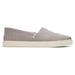 TOMS Women's Grey Morning Dove Heritage Canvas Alpargata Cupsole Shoes, Size 12