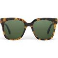 TOMS Women's Sunglasses Brown Natasha Blonde Tortoise Frame Bottle Green Polarized Lens