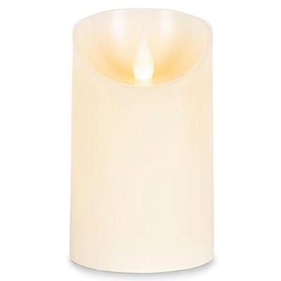 Gerson 45934 - 3" x 5" Bisque Wavy Edge Battery Operated LED Wax Candle Light with Timer