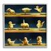 Stupell Industries Yoga Chicks Stretching Farm Animals Funny Exercise Painting in Yellow | 12 H x 12 W x 1.5 D in | Wayfair ak-440_gff_12x12
