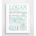 Finny and Zook Personalized Boy Rules Paper Print in Blue | 20 H x 16 W in | Wayfair P001591