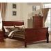 Traditional Style Louis Philippe III California King Size Sleigh Bed with Headboard and Footboard