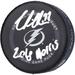 Victor Hedman Tampa Bay Lightning Autographed 2019 Model Official Game Puck with ''2018 Norris'' Inscription