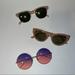Free People Accessories | Lot Of 3 Pinky Sunset Color Sunglasses | Cole Haan, Free People | Colored Lenses | Color: Cream/Pink | Size: Os