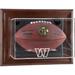 Washington Commanders Brown Framed Wall-Mounted Logo Football Display Case