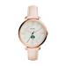 Women's Fossil Pink Delta State Statesmen Jacqueline Date Blush Leather Watch