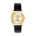 Women's Bulova Gold/Black Colorado School of Mines Orediggers Stainless Steel Watch with Leather Band