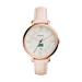 Women's Fossil Pink JU Dolphins Jacqueline Date Blush Leather Watch