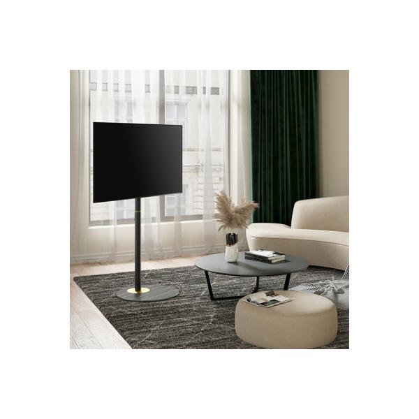 fitueyes-white-swivel-floor-tv-stand-mount-for-32---60-inch-tv-holds-up-to-88-lbs,-glass-in-black-|-55.6-h-x-21.6-w-in-|-wayfair-fff02m1442b/