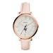 Women's Fossil Pink Liberty Flames Jacqueline Date Blush Leather Watch