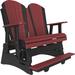 Red Barrel Studio® Outdoor Gliding Polywood Bench in Red/Black | 48.5 H x 55.5 W x 40.25 D in | Wayfair B4699A4BCDBB431FBCFA20C7FFBBB88B