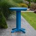 Red Barrel Studio® Nettie Plastic Bar Outdoor Table Plastic in Blue | 42 H x 33 W x 33 D in | Wayfair 29A650892BC741CAA37C7AC794230BC2