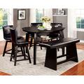 Red Barrel Studio® Askan 6 - Person Counter Height Table Set Wood/Upholstered in Black/Brown | 36 H x 54 W x 54 D in | Wayfair