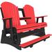 LuxCraft Outdoor Gliding Polywood Bench in Red/Black | 48.5 H x 67 W x 40.25 D in | Wayfair 5apbag-red/black