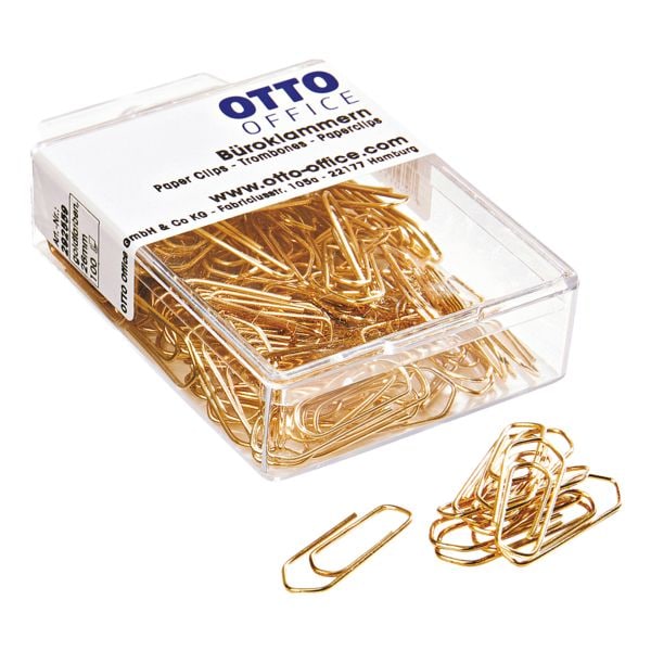 OTTO Office Büroklammern 26mm, goldfarben, 100 Stück gold Image