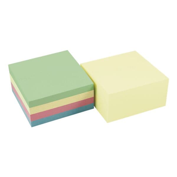 OTTO Office Re 2 Haftnotizwürfel »Recycling« gelb & Farbmix, 2x400 Blatt gelb, 7.5x7.5 cm Image