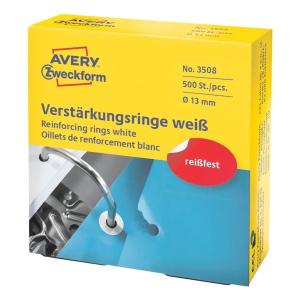Avery Zweckform Verstärkungsringe »3510 / 3508« gegen Ausreißen weiß Image