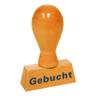 Textstempel »Gebucht« braun, OTTO Office, 4x6.5x1.5 cm