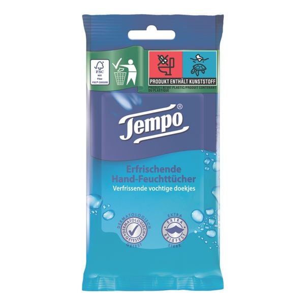 Tempo Erfrischende Handfeuchttücher Image