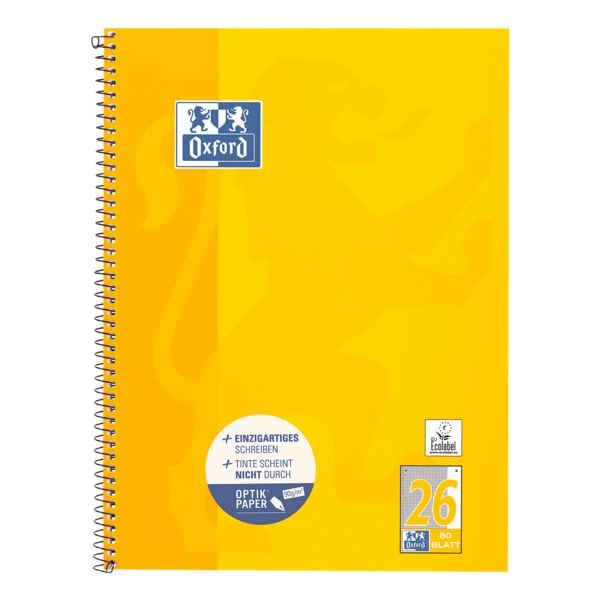 Oxford Collegeblock »Schule« Lineatur 26, A4+ kariert, Optik Papier weiß Image
