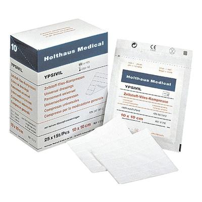 Zellstoff-Vlies-Kompresse »YPSIVIL«, Holthaus Medical, 10x10 cm