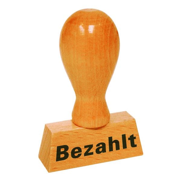 Colop Textstempel »Bezahlt« braun, 3.5x6.5x1.5 cm Image