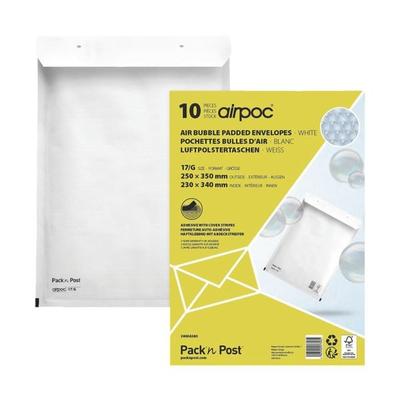 Luftpolster-Versandtaschen weiß, Mailmedia, 25x35 cm