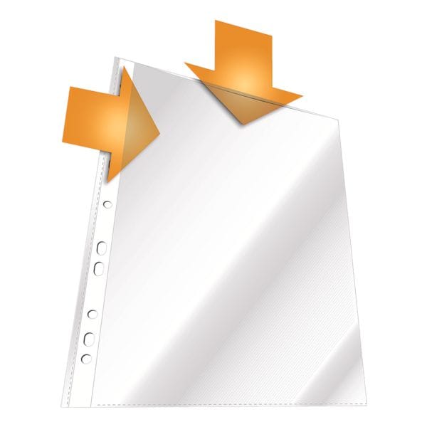 Durable Prospekthüllen A4 klar/ genarbt - 10 Stück transparent