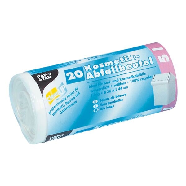 Papstar 20 Müllbeutel 5 L weiß weiß, 36x44 cm
