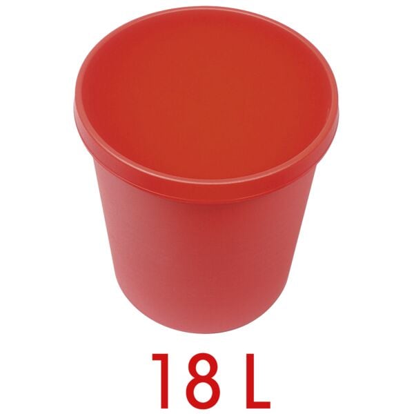 helit Papierkorb 18 L rot, 31x32x31 cm