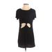 Honey Punch Casual Dress - Shift: Black Print Dresses - Women's Size Small