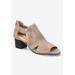 Extra Wide Width Women's Illiana Sandal by Bella Vita in Almond Suede Leather (Size 12 WW)