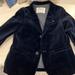 Zara Jackets & Coats | Blue Velvet Zara Jacket. Size 3-4. | Color: Blue | Size: 3-4