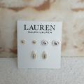 Ralph Lauren Jewelry | New Ralph Lauren Stud Earring Set (3) | Color: Gold/Silver | Size: Os