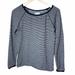 Athleta Tops | Athleta Remarkawool Striped Long Sleeve Base Layer Shirt Size Large | Color: Black/Gray | Size: L