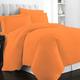 Pizuna 400 Thread Count Cotton Single-Duvet-Cover-Set Orange, 100% Long Staple Cotton Single Bedding Sets, Luxury Soft Sateen Single Quilt-Cover (100% Single Bed Duvet Cover Set)