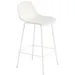 Muuto Fiber Stool Tube Base with Backrest - MFIBSTTUBCBF-WHIT-WHIT