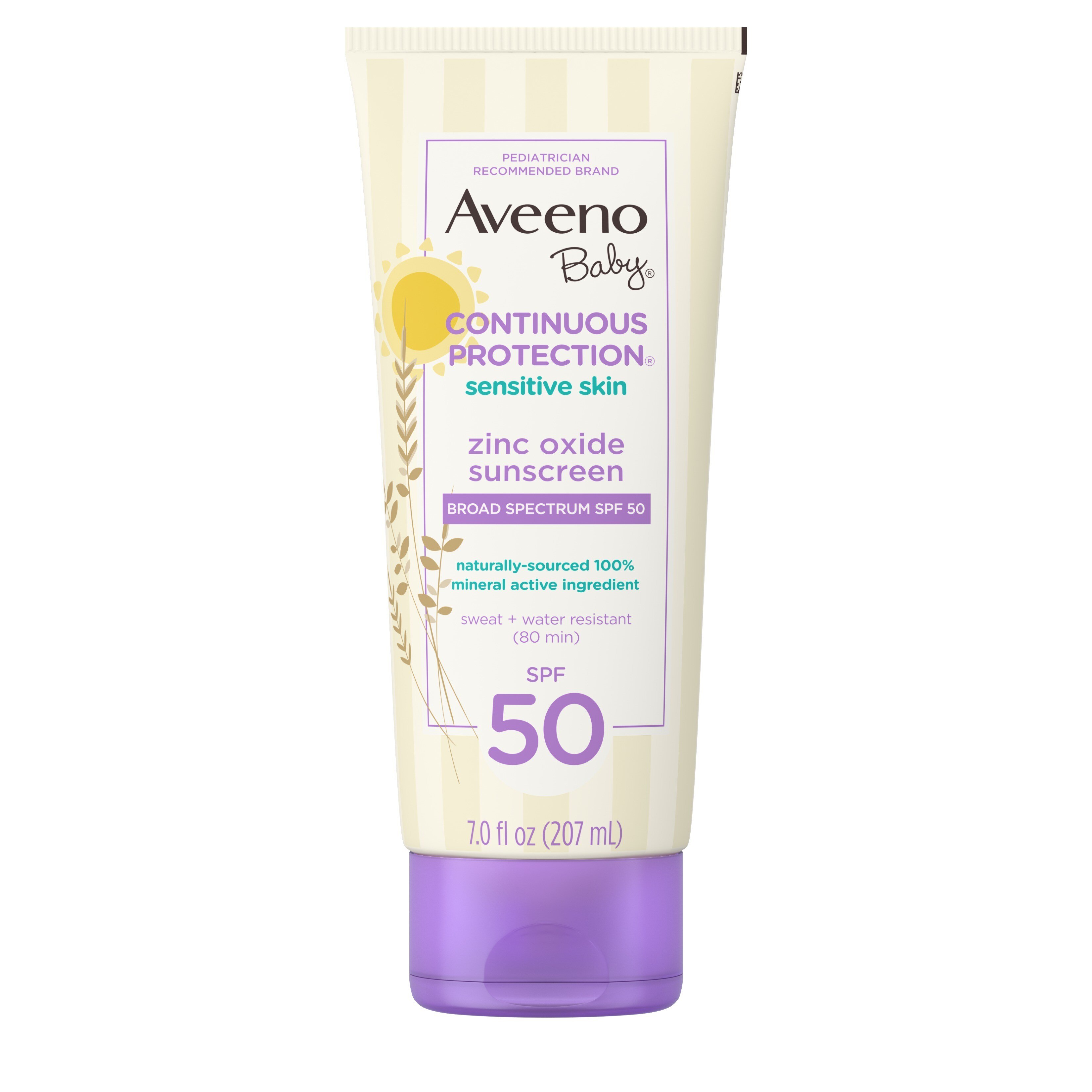 Aveeno Baby Continuous Protection Mineral Sunscreen, SPF 50, 7 oz | CVS