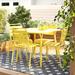 Novogratz June Outdoor/Indoor Stacking Dining Chairs, Steel in Yellow | 32.7 H x 17.7 W x 22 D in | Wayfair 88954YLW2E