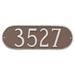 Montague Metal Products Inc. Rope Oblong Address Plaque Metal | 6 H x 16 W x 0.25 D in | Wayfair PCS-0040S1-W-WB