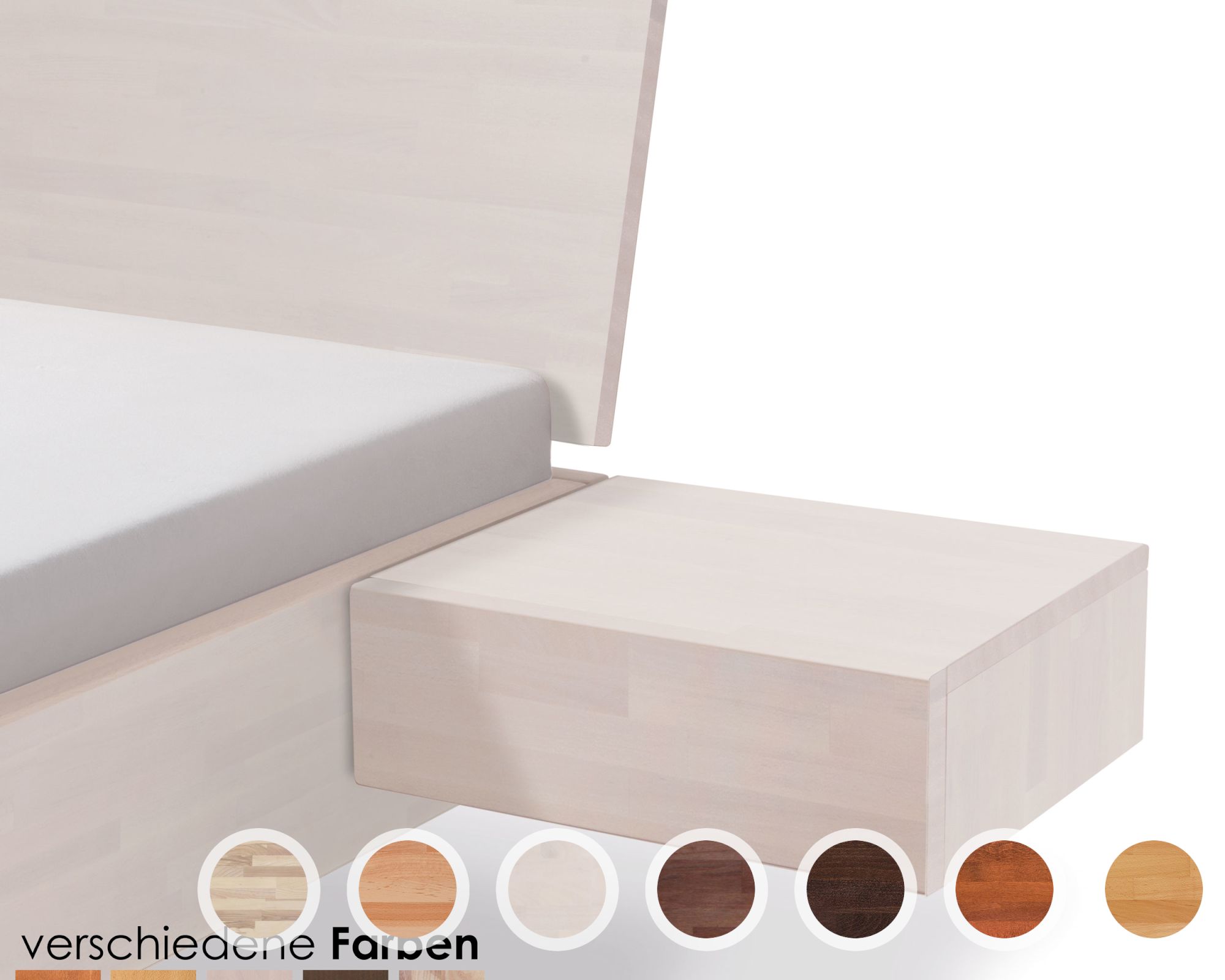 Hasena Wood-Line Nachttisch Caja Wildbuche natur Image
