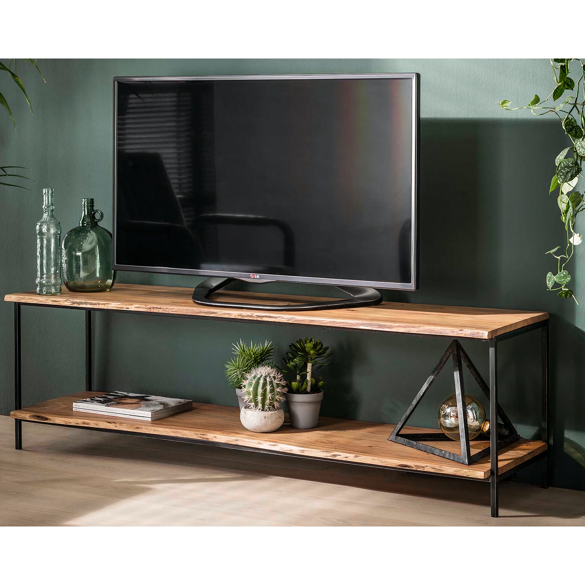 designline »Ahle« Massivholz TV-Möbel 150x45x40 cm