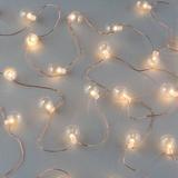 Gerson 45679 - 30 Light Copper Wire Warm White Battery Operated Indoor LED Micro Miniature Christmas Light String Set with Timer