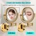 8 Inch LED Bathroom Mirror Wall Mount Two-Sided Magnifying Makeup Vanity Mirror 360 Degree Rotation Waterproof Button. - 8''