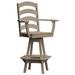 Poly Lumber Ladderback Swivel Bar Chair with Arms