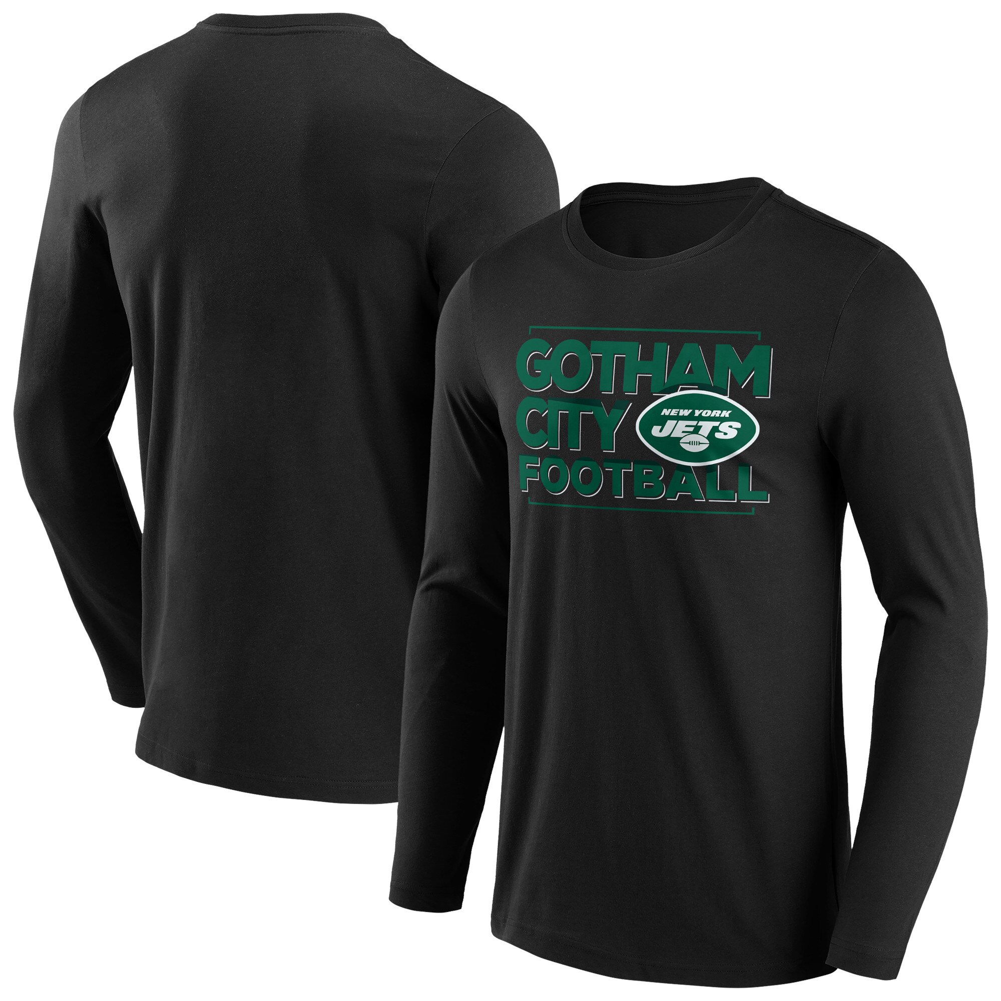New York Jets Gotham City Football Iconic Hometown Grafik Langarm-T-Shirt - Herren Image