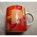 Anthropologie Dining | Anthropologie Monogram Mug Letter P Coffee Cup Tea Red Orange Yellow | Color: Orange/Red | Size: 3.75"